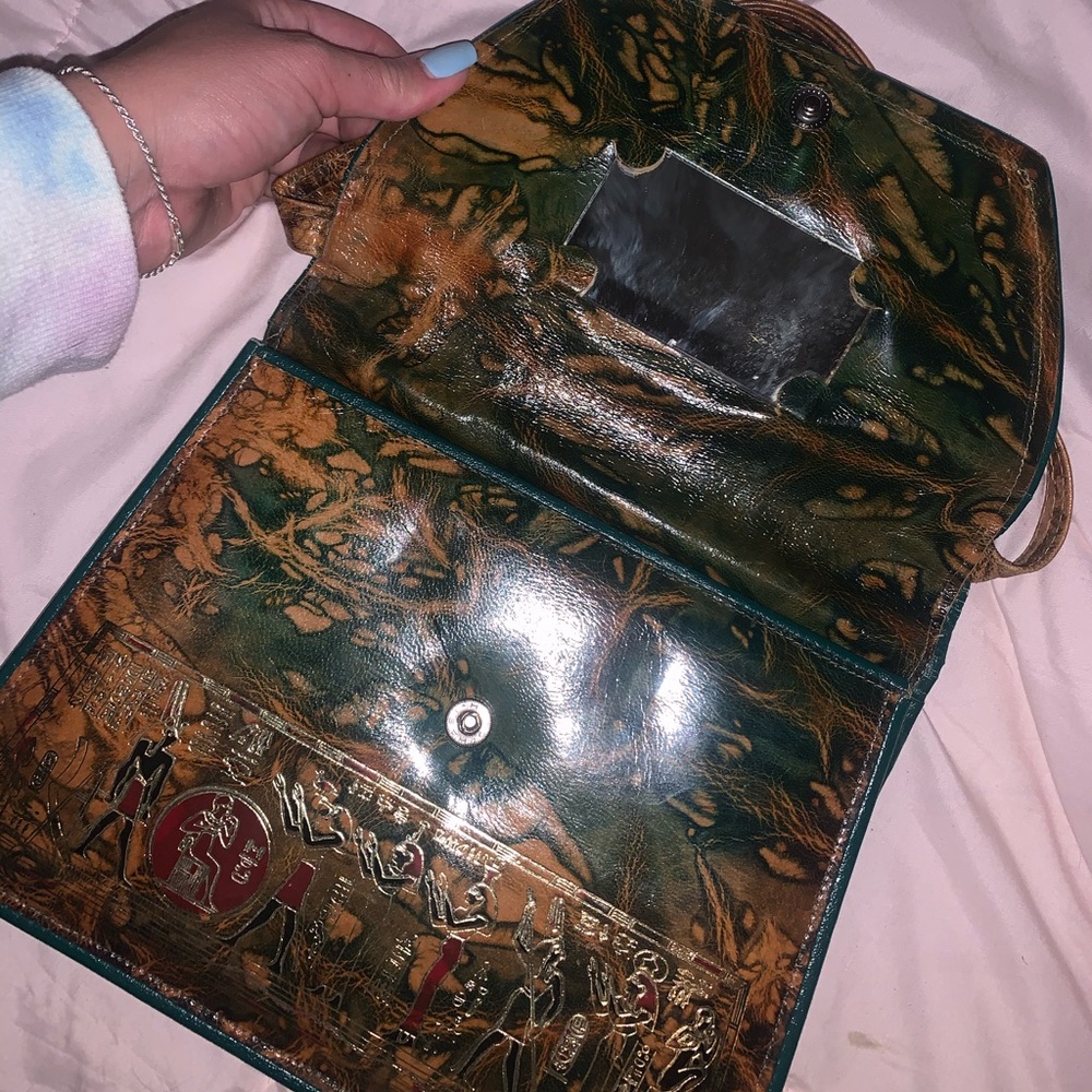 vintage Egyptian leather small purse